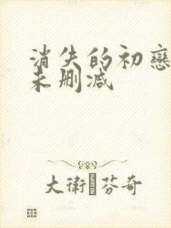 消失的初恋漫画未删减封面