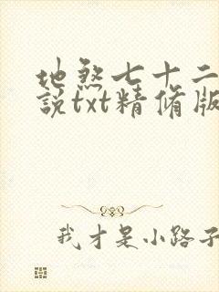 地煞七十二变小说txt精修版