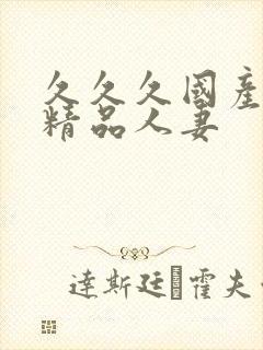 久久久国产日韩精品人妻