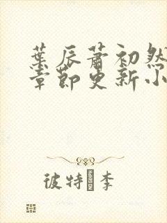 叶辰萧初然最新章节更新小说