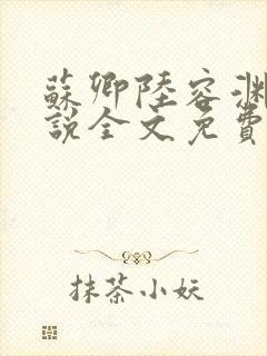 苏卿陆容渊的小说全文免费阅读正版