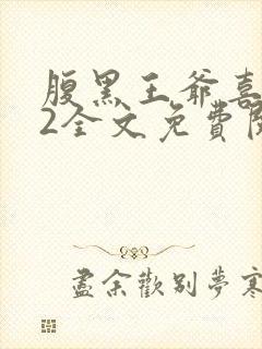 腹黑王爷喜当爹2全文免费阅读