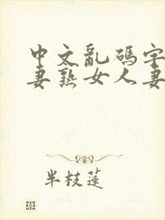 中文乱码字幕人妻熟女人妻