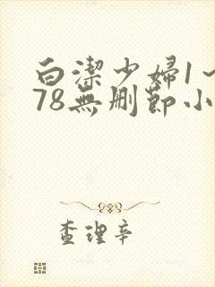 白洁少妇1～178无删节小说