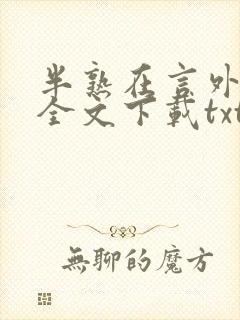 半熟在言外免费全文下载txt封面