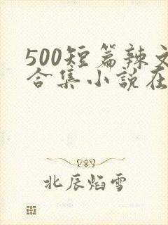 500短篇辣文合集小说在线阅读封面
