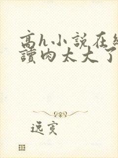 高h小说在线阅读肉太大了高h