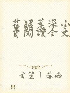 花昭叶深小说免费阅读全文