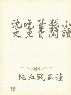 沈晚萧越小说全文免费阅读