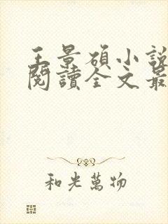 王景硕小说免费阅读全文最新章节