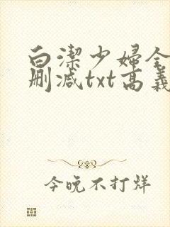 白洁少妇全文无删减txt高义