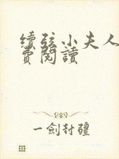 续弦小夫人 免费阅读