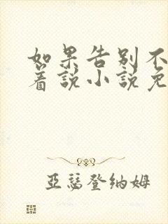 如果告别不能笑着说小说免费阅读封面