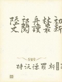 陆祁舟林初薇全文阅读最新章节