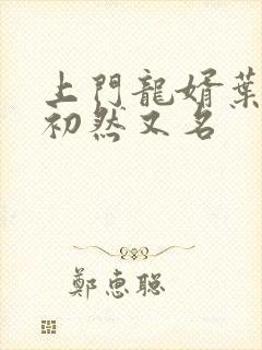 上门龙婿叶辰萧初然又名