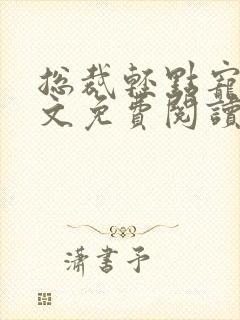 总裁轻点宠我全文免费阅读封面