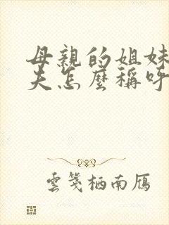 母亲的姐妹的丈夫怎么称呼