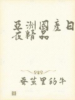 亚洲国产日韩午夜精品