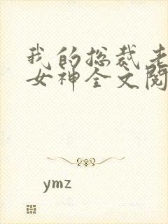 我的总裁老婆是女神全文阅读