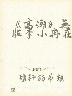 《高潮》无删减版李小冉在线封面