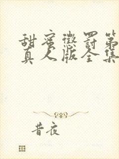 甜蜜惩罚第一季真人版全集台词完整封面