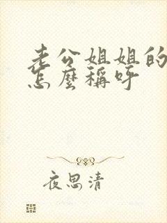 老公姐姐的丈夫怎么称呼