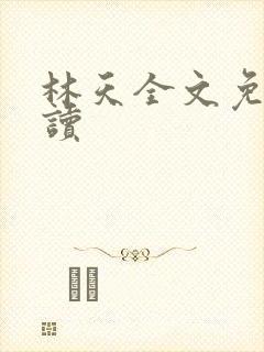 林天全文免费阅读