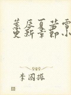 叶辰夏若雪最新更新章节小说封面