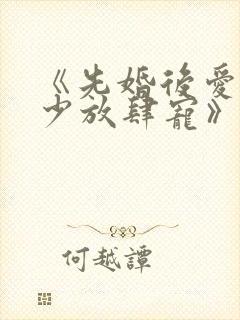 《先婚后爱:沈少放肆宠》小说