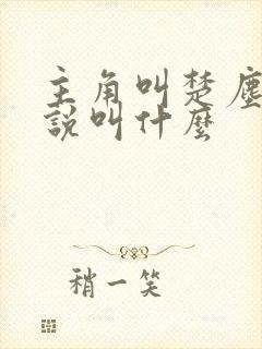 主角叫楚尘的小说叫什么