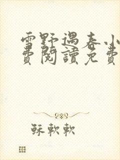 雪野遇春小说免费阅读免费全文封面