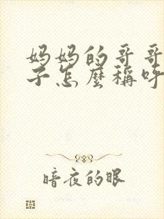 妈妈的哥哥的儿子怎么称呼