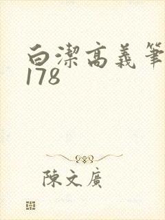 白洁高义笔趣阁178封面