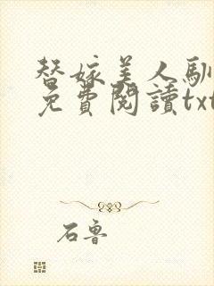 替嫁美人驯夫记免费阅读txt22集