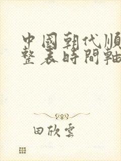 中国朝代顺序完整表时间轴封面