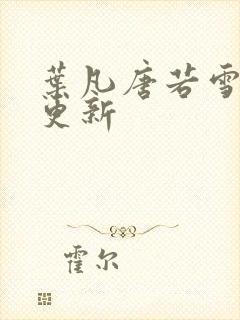 叶凡唐若雪王婿更新