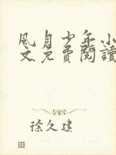 风月少年小说全文免费阅读最新章节