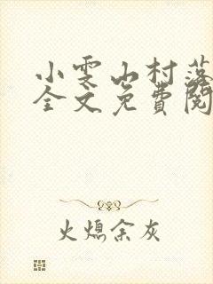 小雯山村落难记全文免费阅读最新章节