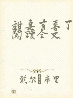 甜妻有喜了免费阅读全文