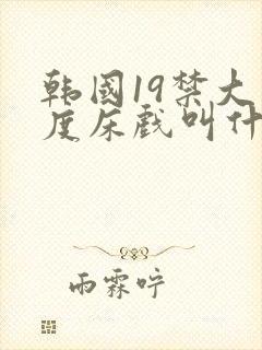 韩国19禁大尺度床戏叫什么封面