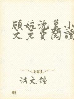 顾婉沈暮小说全文免费阅读无弹窗