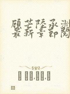 顾芒陆承洲小说最新章节阅