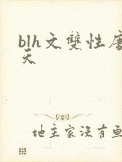 blh文双性唐天封面