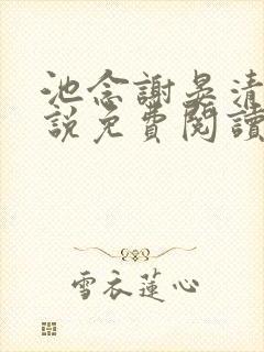 池念谢晏清的小说免费阅读最新章节