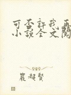 可否许我再少年小说全文阅读