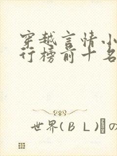 穿越言情小说排行榜前十名完结篇