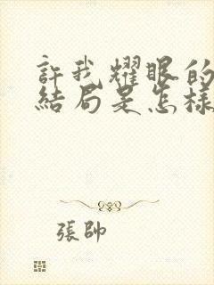 许我耀眼的剧情结局是怎样的