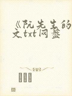 《阮先生的》全文txt网盘封面