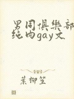 男同俱乐部高h纯肉gay文