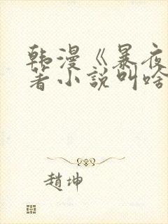 韩漫《暴夜》原著小说叫啥